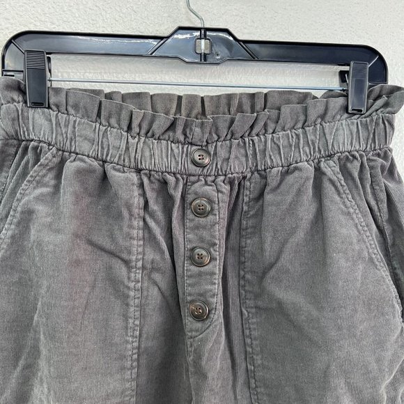 Zara gray high waisted elastic waist ruffle top paperbag Size: M - Picture 4 of 7